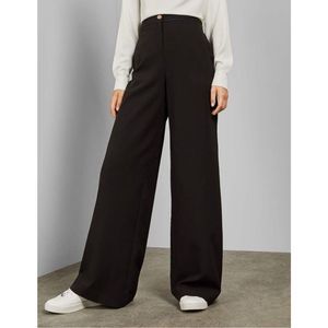 TED BAKER ADAART WIDE LEG TAILORED TROUSERS IN BLACK Size 8